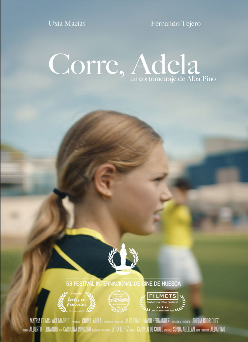Cartel cortometraje Corre, Adela
